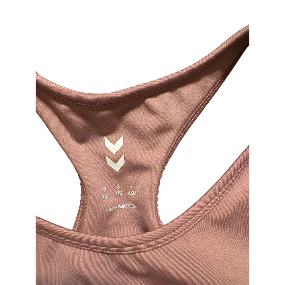 Hummel Sports Bra Womens Size S Mauve Pink‎ Excellent Racerback Performance Top - Picture 4 of 5